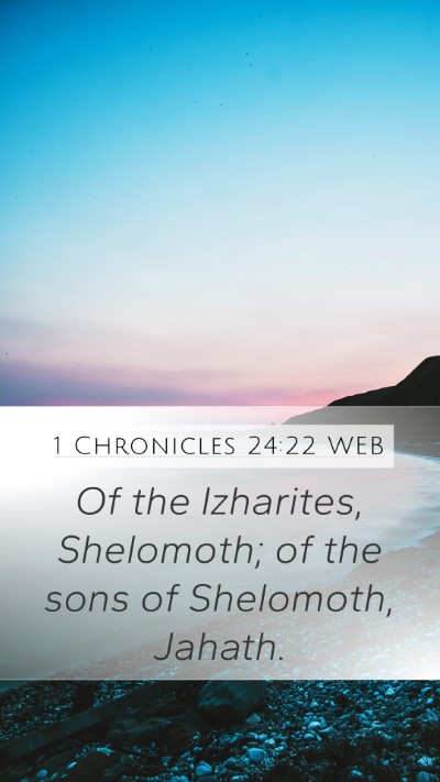 1 Chronicles 24:22 WEB Bible Verse Image