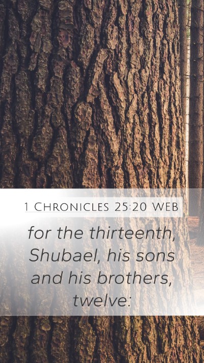 1 Chronicles 25:20 WEB Bible Verse Image