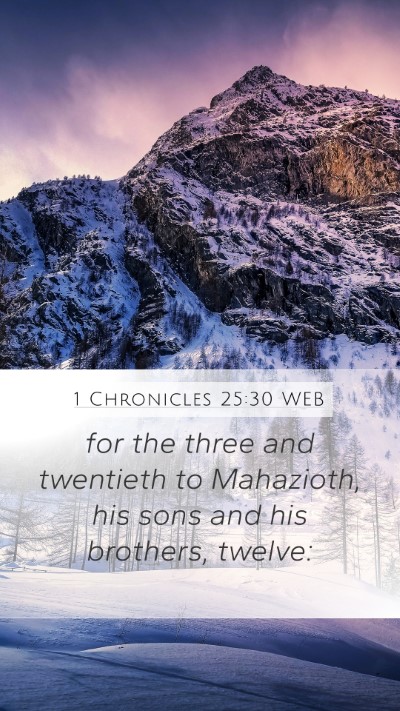 1 Chronicles 25:30 WEB Bible Verse Image