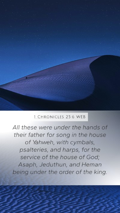 1 Chronicles 25:6 WEB Bible Verse Image