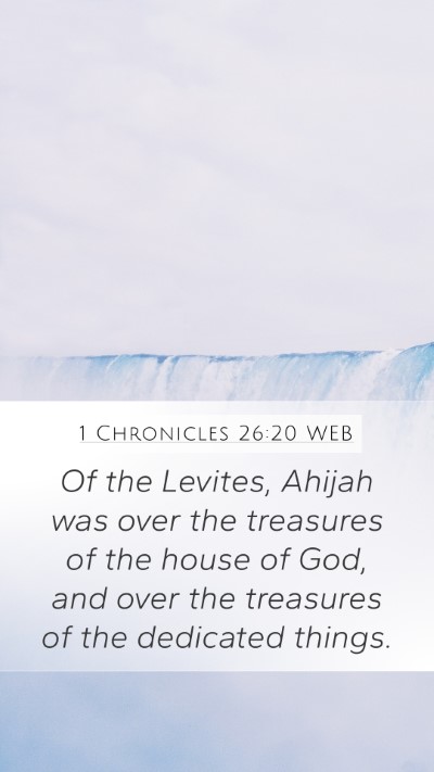 1 Chronicles 26:20 WEB Bible Verse Image