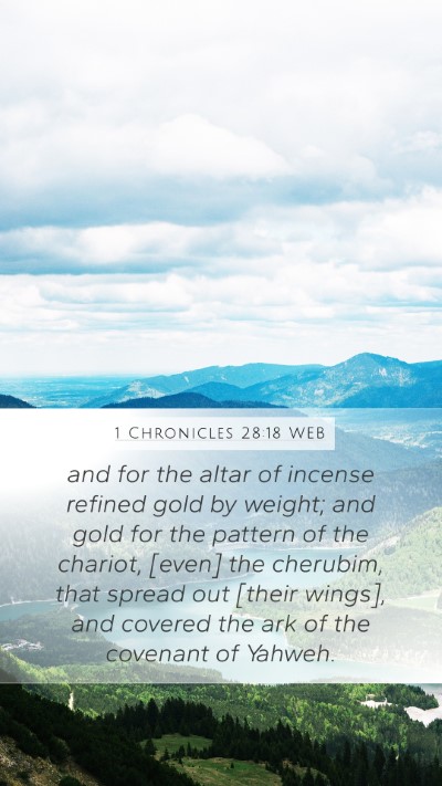 1 Chronicles 28:18 WEB Bible Verse Image