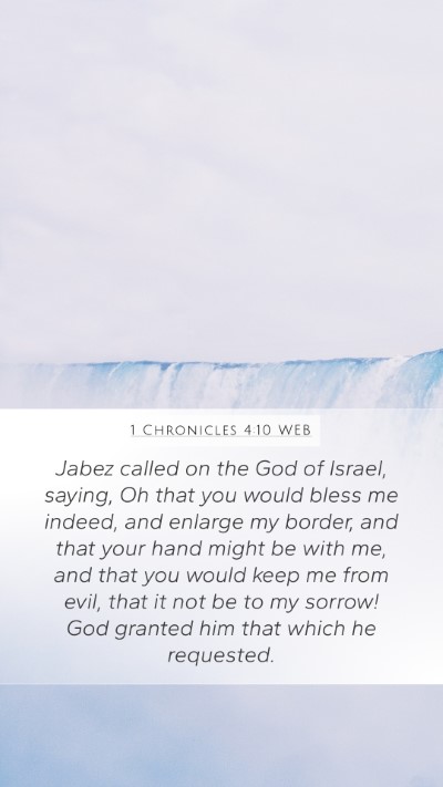 1 Chronicles 4:10 WEB Bible Verse Image