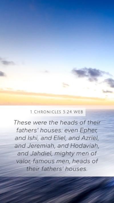 1 Chronicles 5:24 WEB Bible Verse Image