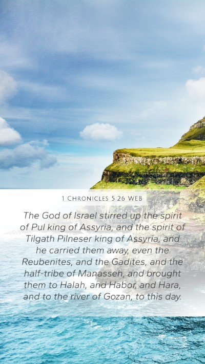 1 Chronicles 5:26 WEB Bible Verse Image