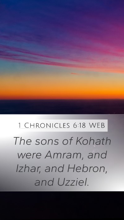 1 Chronicles 6:18 WEB Bible Verse Image