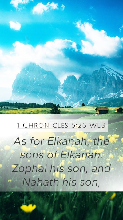 1 Chronicles 6:26 WEB Bible Verse Image