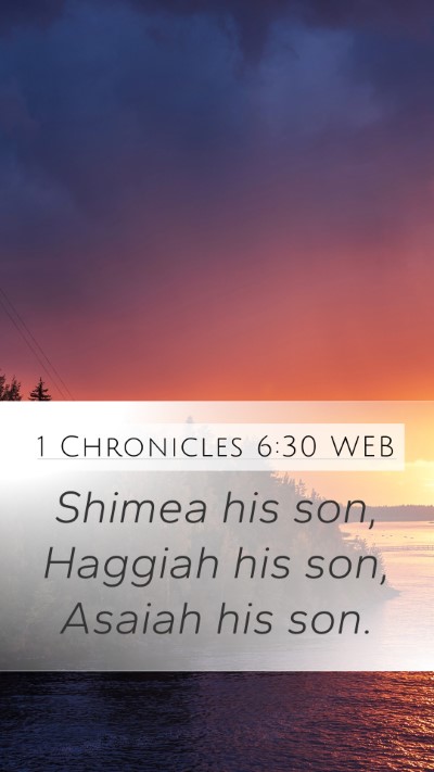 1 Chronicles 6:30 WEB Bible Verse Image