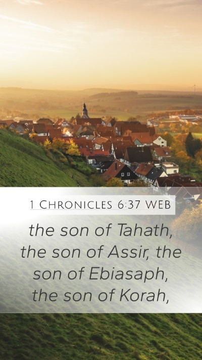 1 Chronicles 6:37 WEB Bible Verse Image