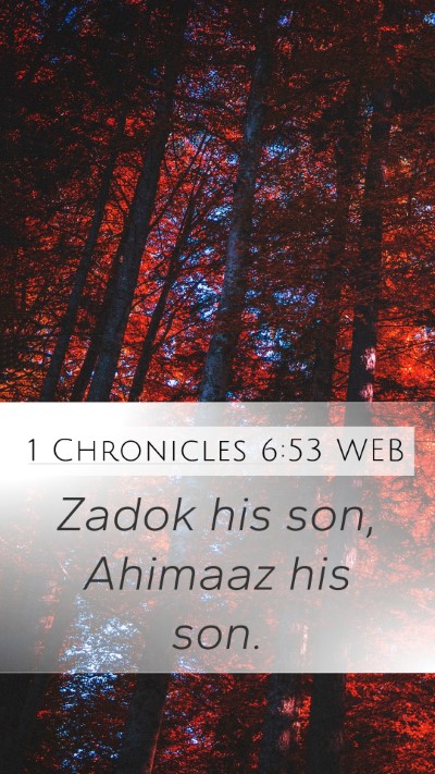 1 Chronicles 6:53 WEB Bible Verse Image