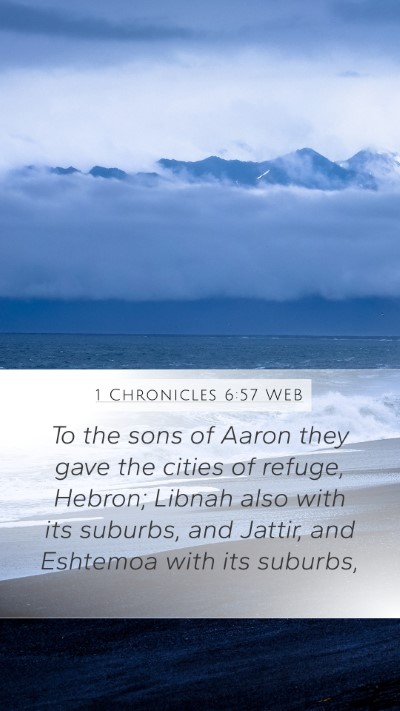 1 Chronicles 6:57 WEB Bible Verse Image