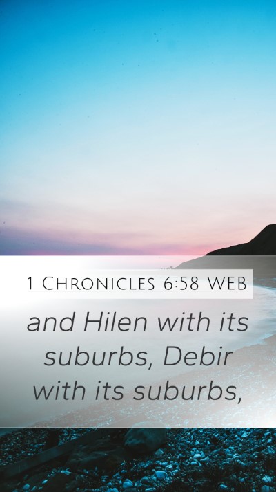 1 Chronicles 6:58 WEB Bible Verse Image