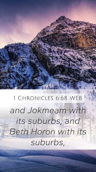 1 Chronicles 6:68 WEB Bible Verse Image