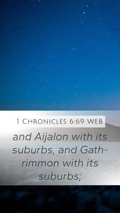 1 Chronicles 6:69 WEB Bible Verse Image