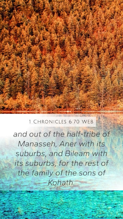 1 Chronicles 6:70 WEB Bible Verse Image