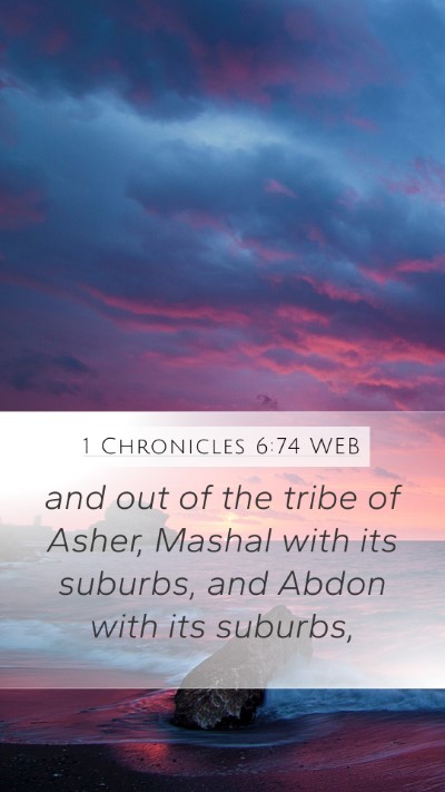 1 Chronicles 6:74 WEB Bible Verse Image