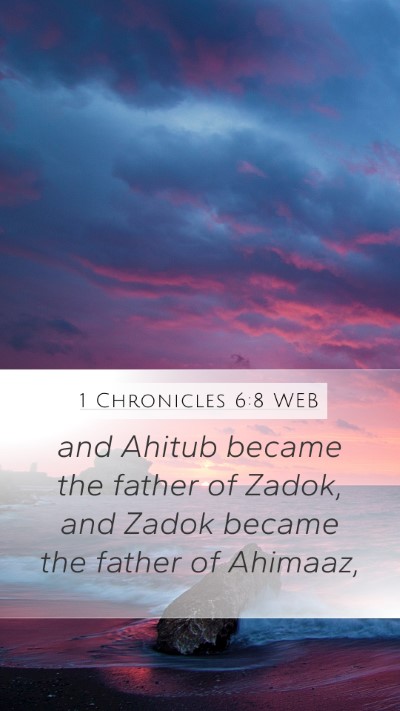 1 Chronicles 6:8 WEB Bible Verse Image