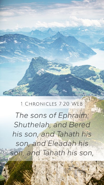 1 Chronicles 7:20 WEB Bible Verse Image