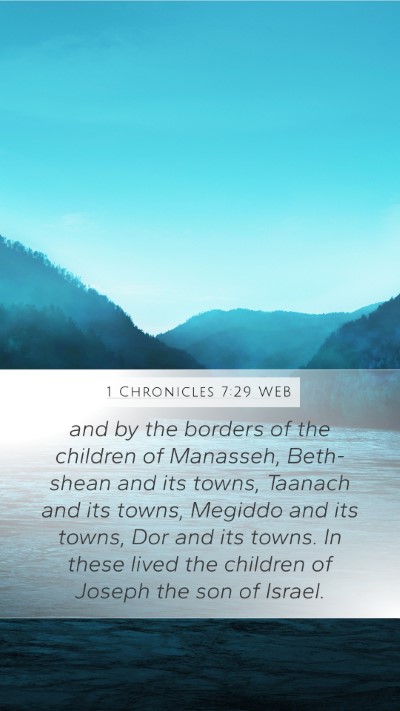 1 Chronicles 7:29 WEB Bible Verse Image