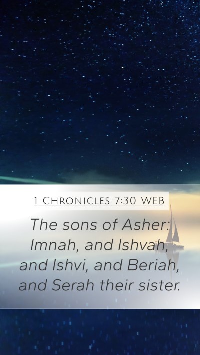 1 Chronicles 7:30 WEB Bible Verse Image