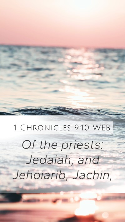 1 Chronicles 9:10 WEB Bible Verse Image
