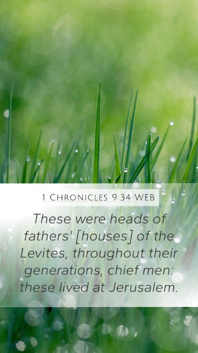 1 Chronicles 9:34 WEB Bible Verse Image