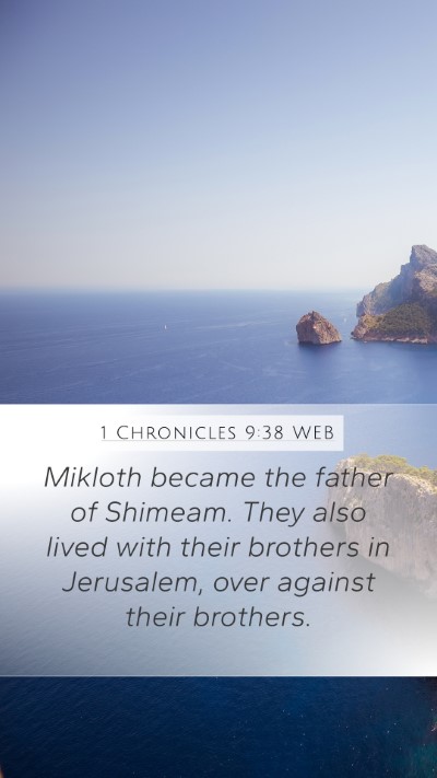 1 Chronicles 9:38 WEB Bible Verse Image