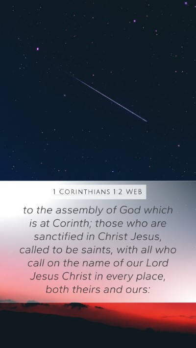 1 Corinthians 1:2 WEB Bible Verse Image