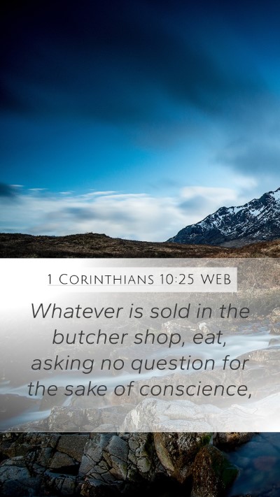 1 Corinthians 10:25 WEB Bible Verse Image