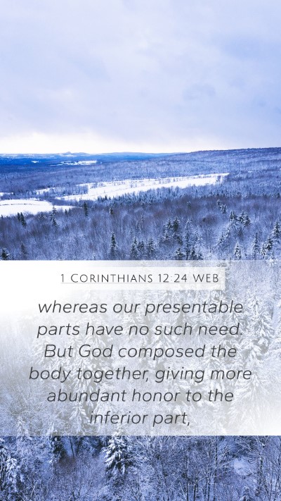 1 Corinthians 12:24 WEB Bible Verse Image