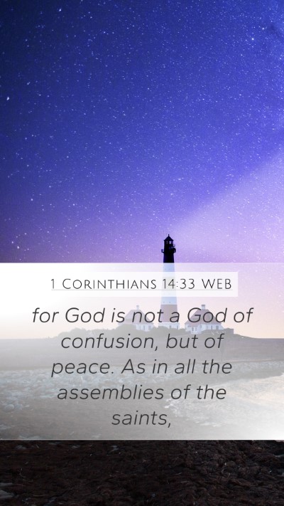 1 Corinthians 14:33 WEB Bible Verse Image