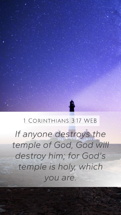 1 Corinthians 3:17 WEB Bible Verse Image