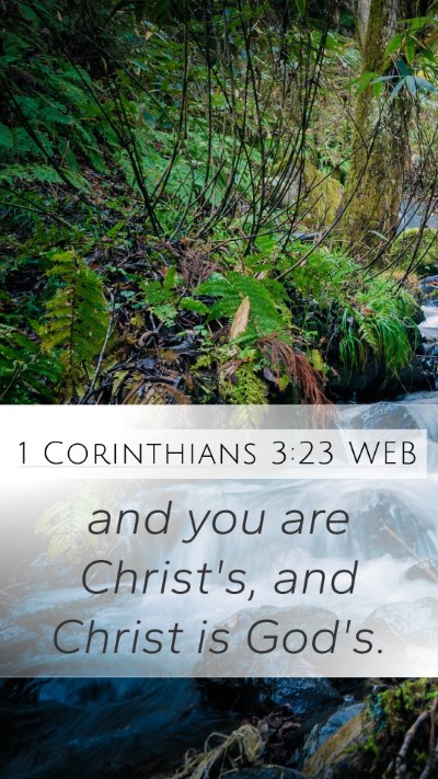 1 Corinthians 3:23 WEB Bible Verse Image
