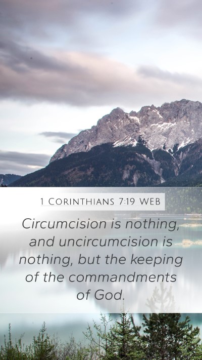 1 Corinthians 7:19 WEB Bible Verse Image
