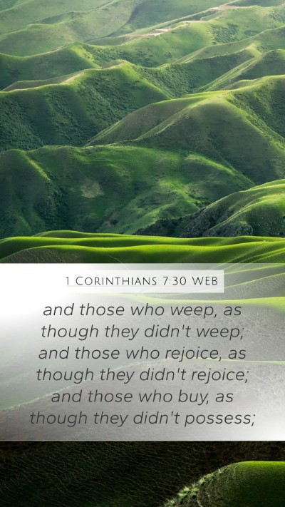 1 Corinthians 7:30 WEB Bible Verse Image