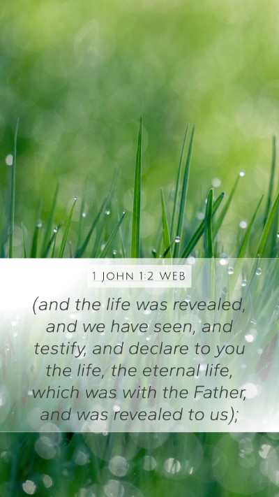 1 John 1:2 WEB Bible Verse Image