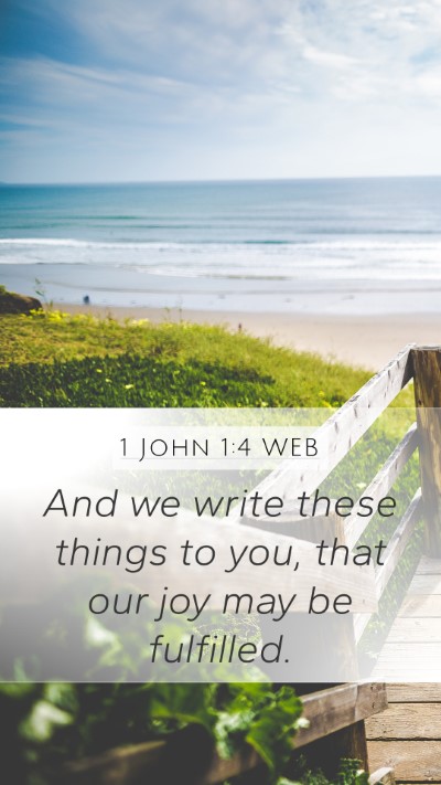 1 John 1:4 WEB Bible Verse Image