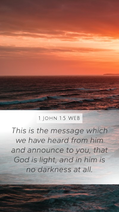 1 John 1:5 WEB Bible Verse Image