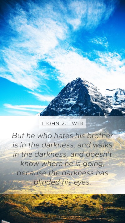 1 John 2:11 WEB Bible Verse Image