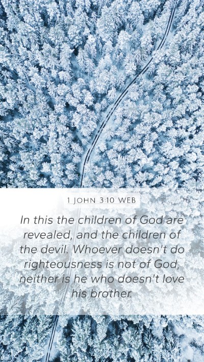 1 John 3:10 WEB Bible Verse Image