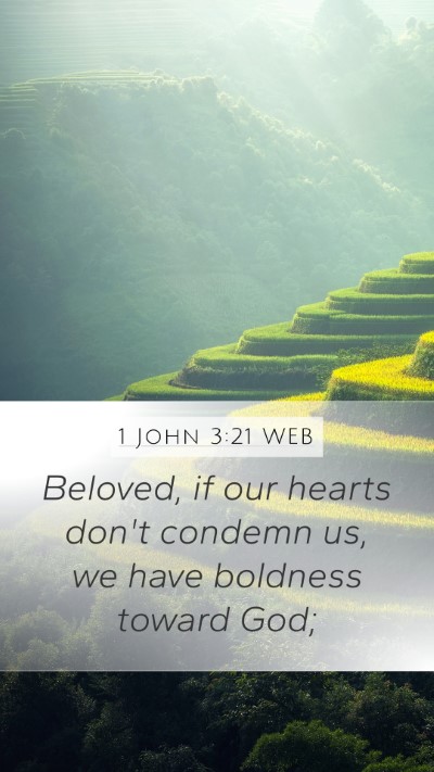 1 John 3:21 WEB Bible Verse Image