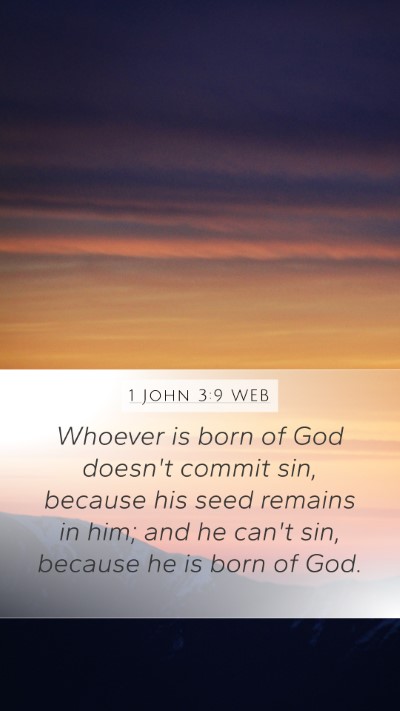 1 John 3:9 WEB Bible Verse Image