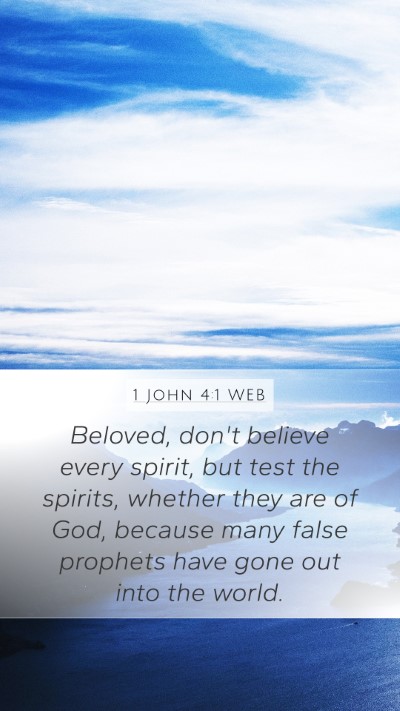 1 John 4:1 WEB Bible Verse Image