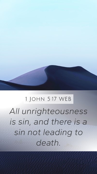 1 John 5:17 WEB Bible Verse Image