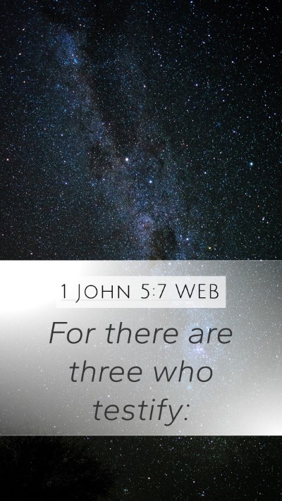 1 John 5:7 WEB Bible Verse Image