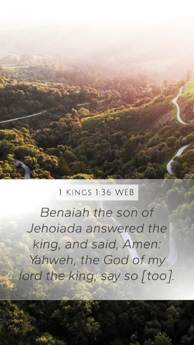 1 Kings 1:36 WEB Bible Verse Image