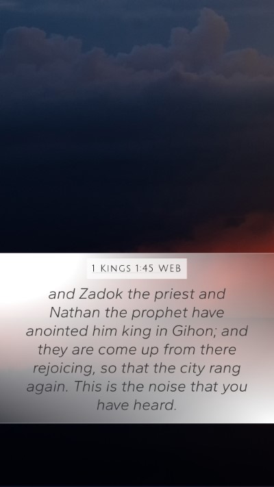 1 Kings 1:45 WEB Bible Verse Image
