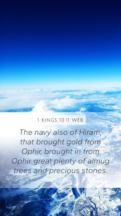 1 Kings 10:11 WEB Bible Verse Image