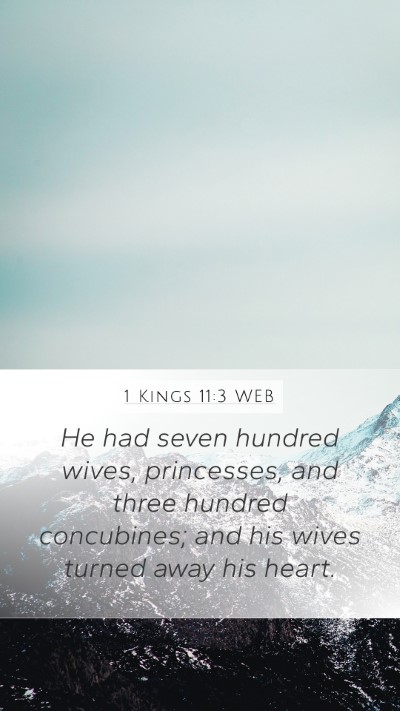 1 Kings 11:3 WEB Bible Verse Image