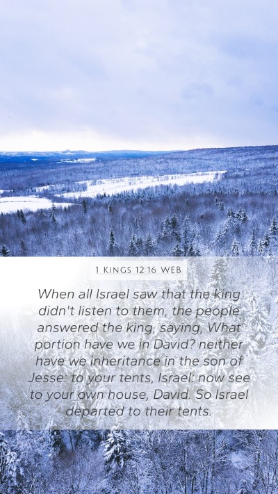 1 Kings 12:16 WEB Bible Verse Image